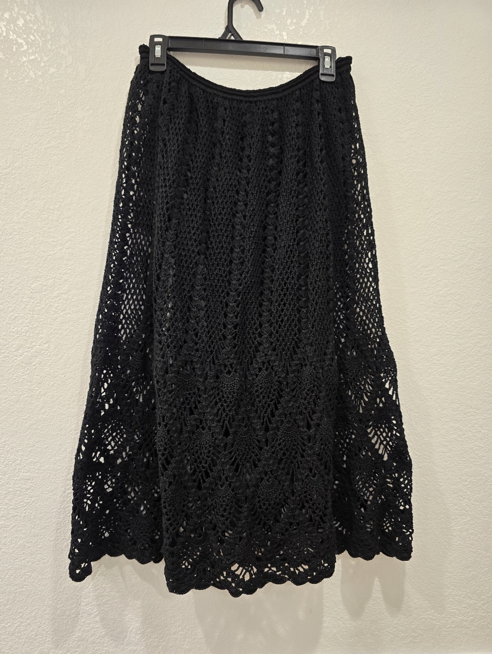 black crochet skirt Diamond Pineapple Pattern L - Picture 3 of 7